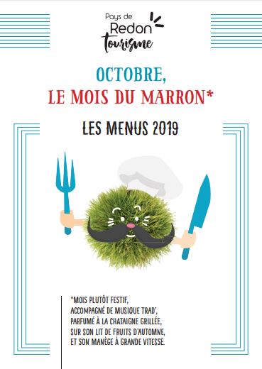 Couverture du livret Menus du mois du marron