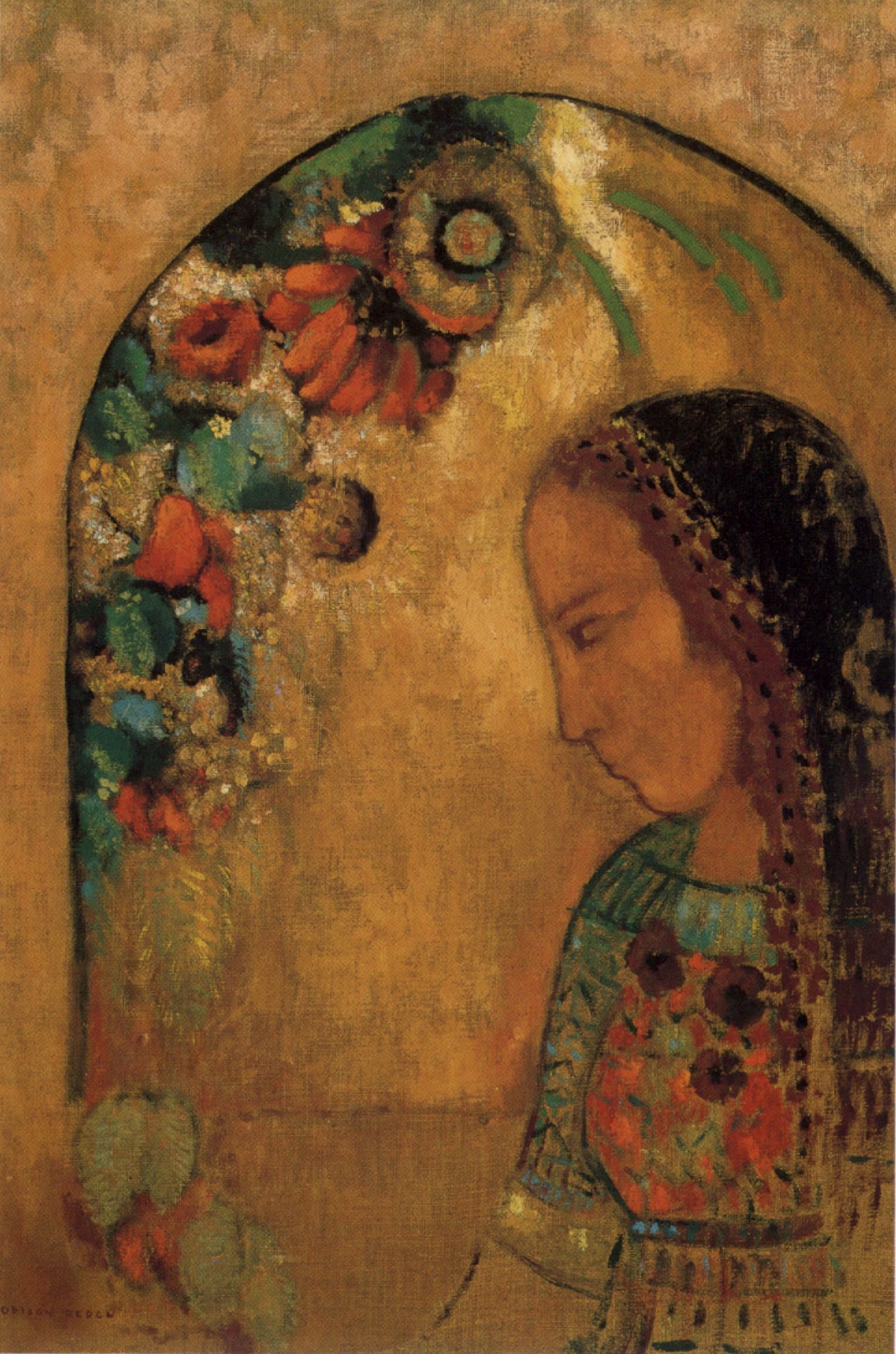 La Dame aux fleurs - Odilon Redon