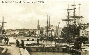 Port de Redon bateaux mer carte postale ancienne